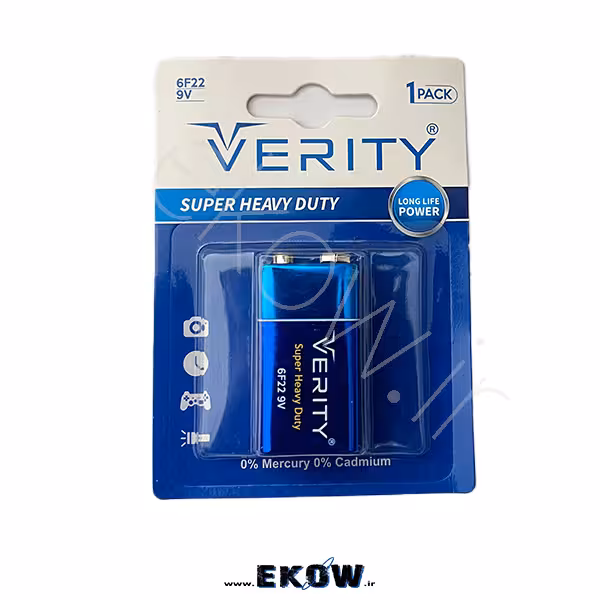 باتری کتابی وریتی (باتری کتابی  VERITY 6F22 9V)