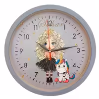ساعت دیواری کودک مدل پرنسس تک شاخ