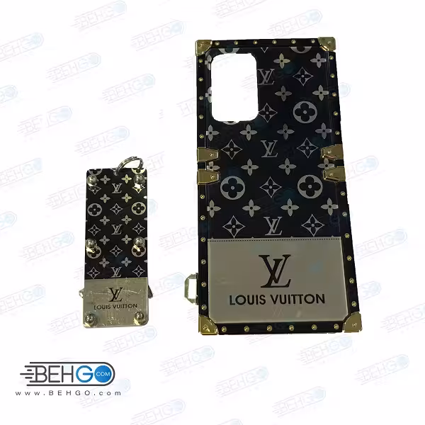 کاور لویی ویتون مدل صندوقی قاب گوشی سامسونگ A52S به همراه بند آویز