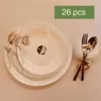 GOLDEN OPAL گلدن اپال  سرویس ارکوپال 26 پارچه دیوالی رزگلد طلایی    24526