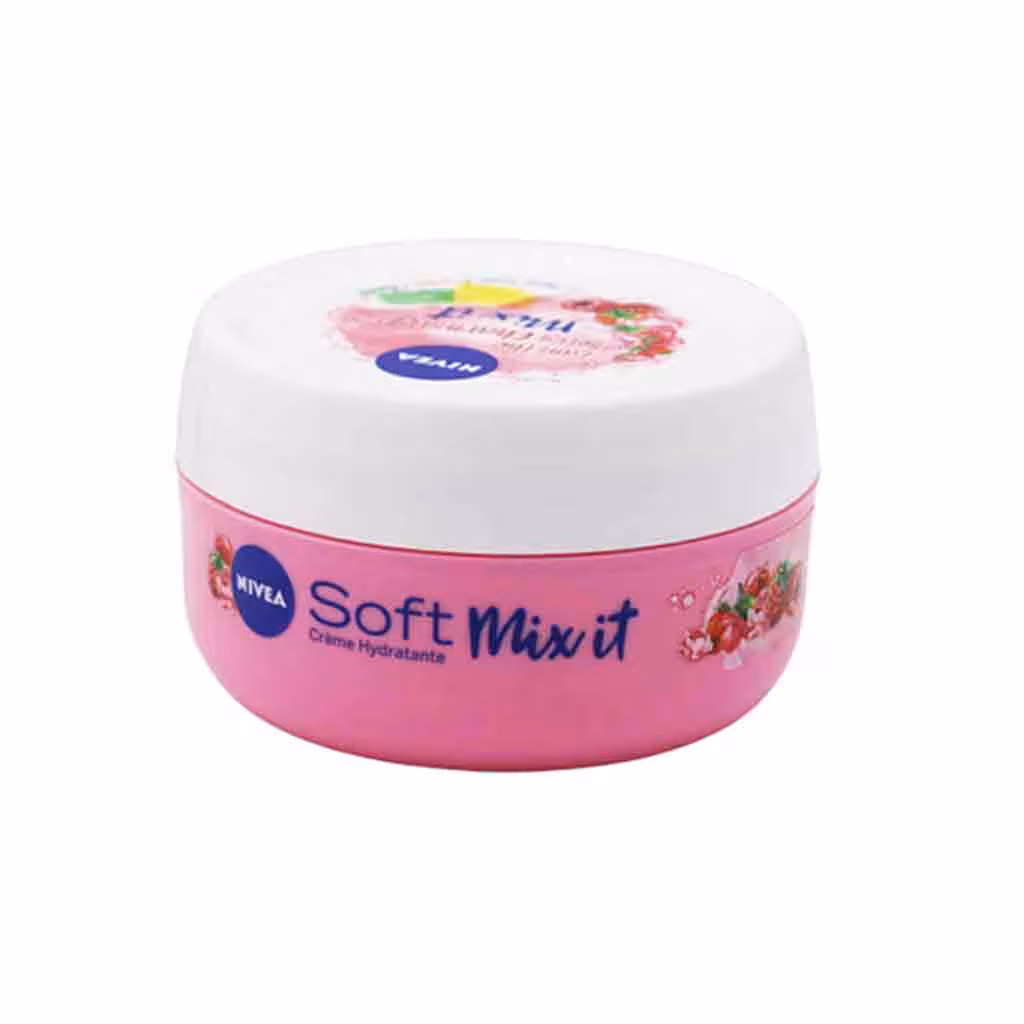 کرم مرطوب کننده آلمانی نیوآ Nivea Soft Mix It حاوی عصاره توت 100 میل ( کم تاریخ)