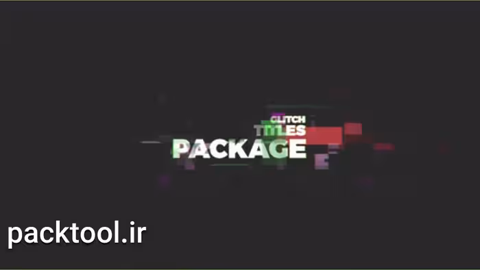 دانلود پروژه آماده پریست متن گلیچ برای افتر افکت Glitch Text - پک تول