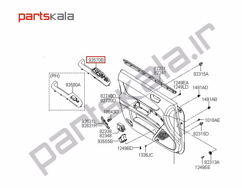 مجموعه کلید شیشه‌ بالابر سوناتا NF