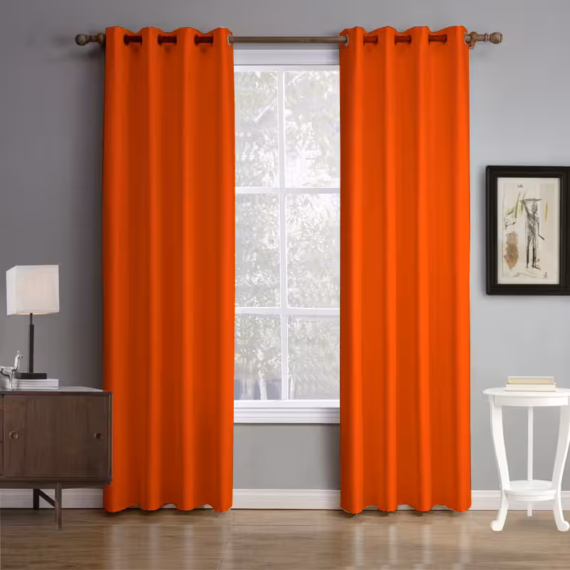 پرده مخمل هازان نارنجی