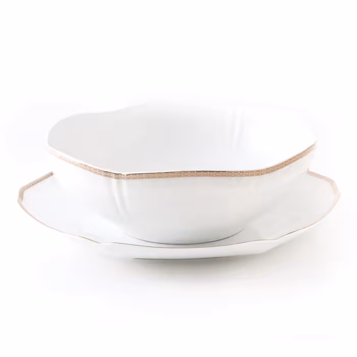 سرویس قاب و قدح هگزان طرح ریوا طلایی