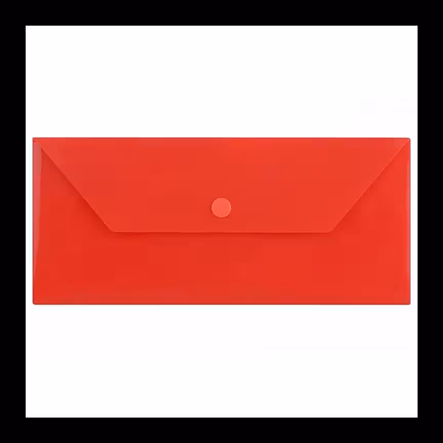 پاکت نامه ملخی دکمه دار مات و شفاف پاپکو 104M و 104T بسته ی 24 عددی 