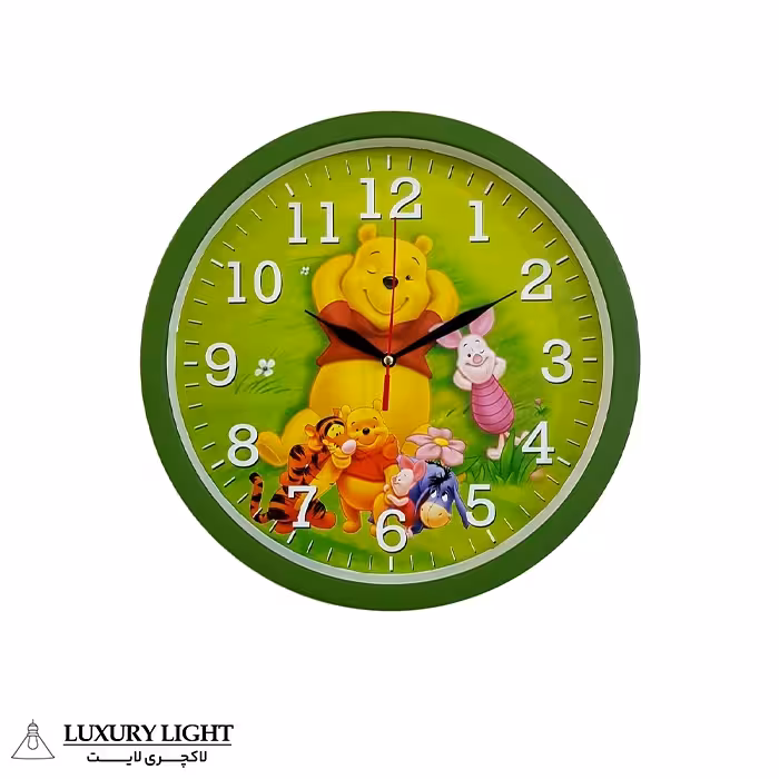 ساعت دیواری کودک مدل خرس پو و دوستان