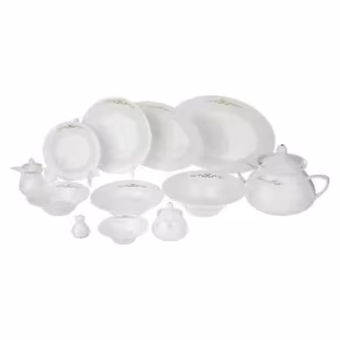 سرویس غذاخوری 108 پارچه 12 نفر چینی زرین ایران مدل Pernses