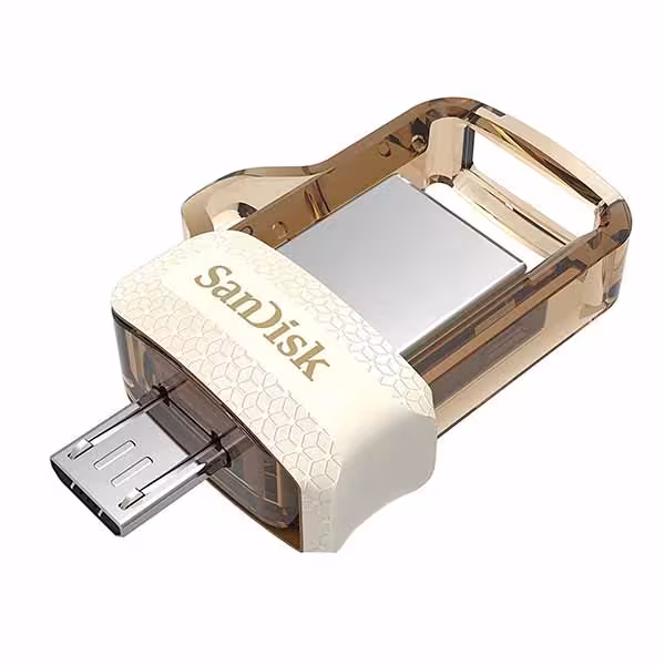 فلش مموری سن دیسک Ultra Dual Drive M3.0 Gold ظرفیت 32 گیگابایت