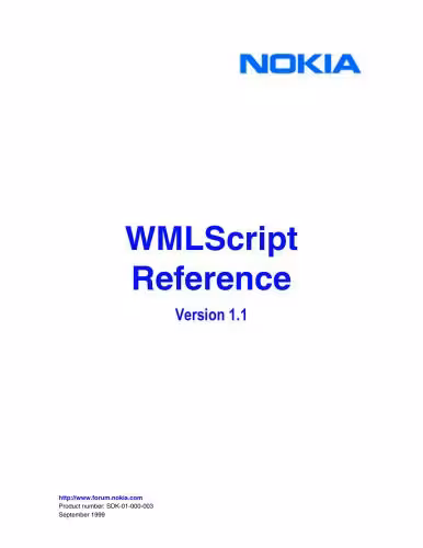 خرید و دانلود نسخه کامل کتاب Nokia WML Script Reference Version 11