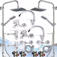 ست20عددی شیرآلات اهرمی مدل لاله به همراه  رسوبگیر اتومات