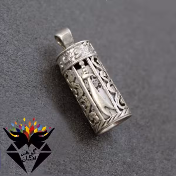 گردنبند نقره حرز امام جواد طرح شمشیر ذوالفقار کد G_1664