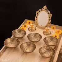 ست هفت سین برنجی آنتیک کد 1167