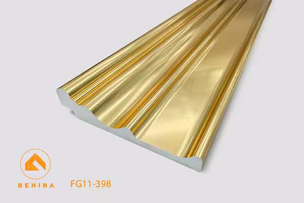 قرنیز 15 سانت بهینا کد FG11-398|کلاسیک|طلایی|شاخه 3 متری