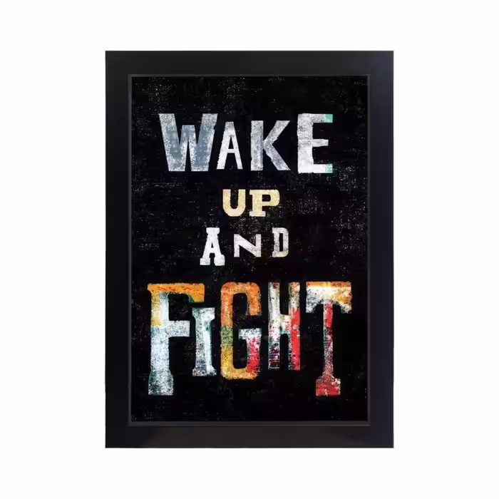 تابلو انگیزشی با طرح WAKE UP، کد کالا PF-13002