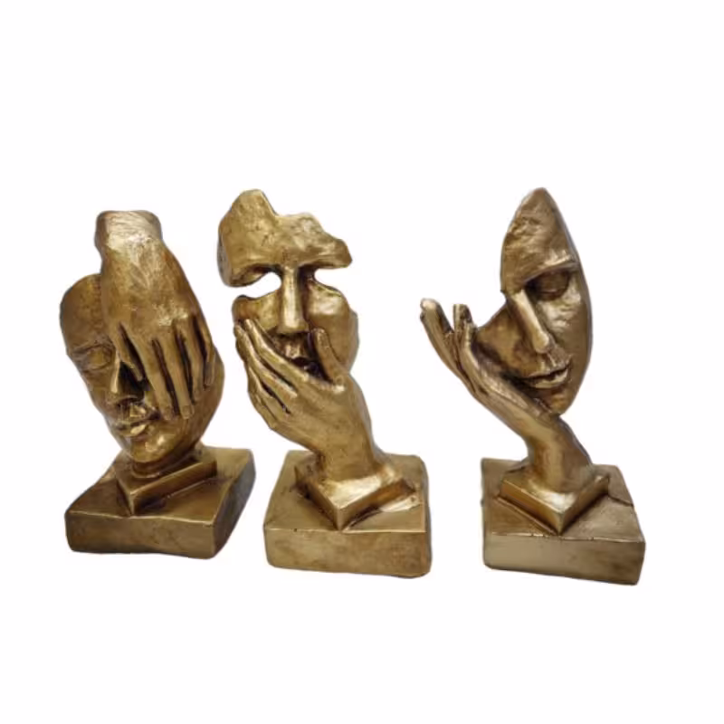 مجسمه مدل کر و کور لال مجموعه 3 عددی