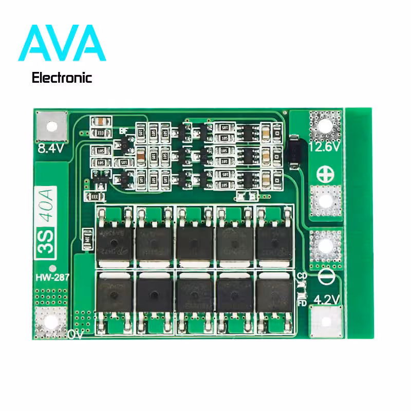 ماژول شارژ و دشارژ باتری لیتیومی 3 سل 40 آمپر