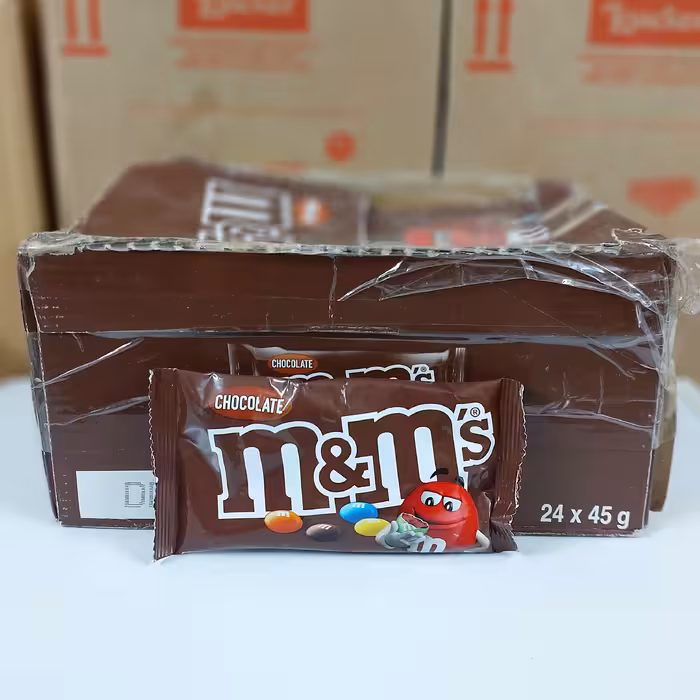 اسمارتیز ام ام شکلاتی 45 گرم بسته 24 عددی عمده اصلی