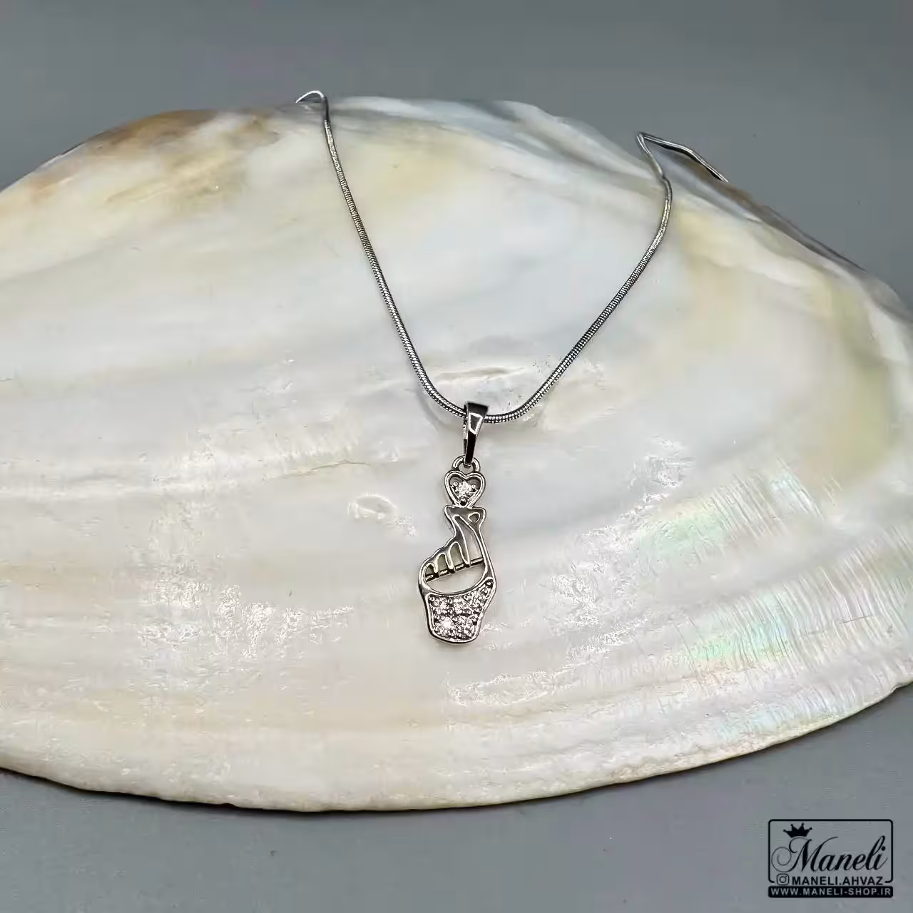 گردنبند دست قلب ژوپینگ | رنگ ثابت ، ضدحساسیت 140311114
