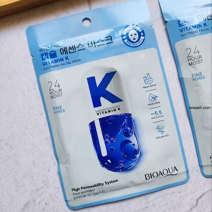 ماسک ورقه ای بیواکوا حاوی ویتامین K، کد 072