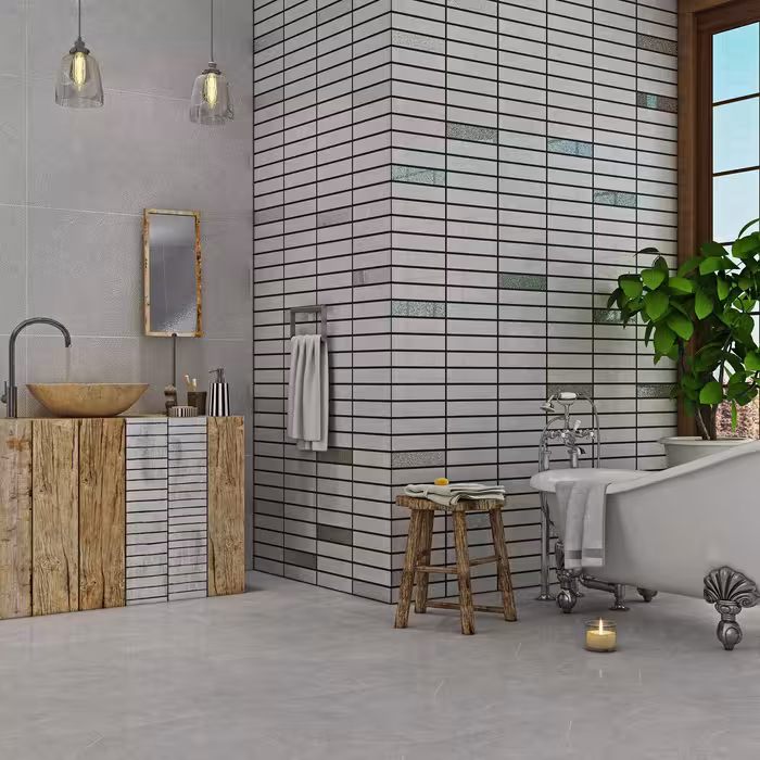 سرامیک دیوار کنیون طوسی روشن مات ایفاسرام در ابعاد 60*120