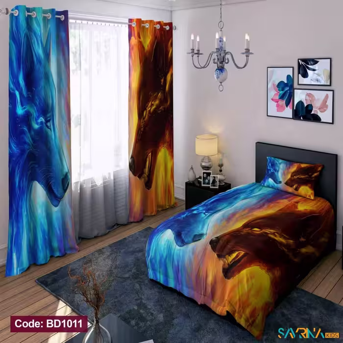 ست اتاق خواب طرح گرگ کد BD1011