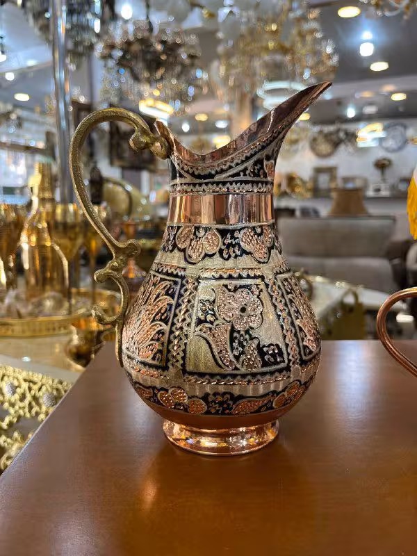 پارچ مسي نقره کوب