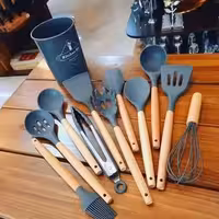 سرویس کفگیر ملاقه سیلیکونی 12 تکه کیفیت عالی | amazonchi