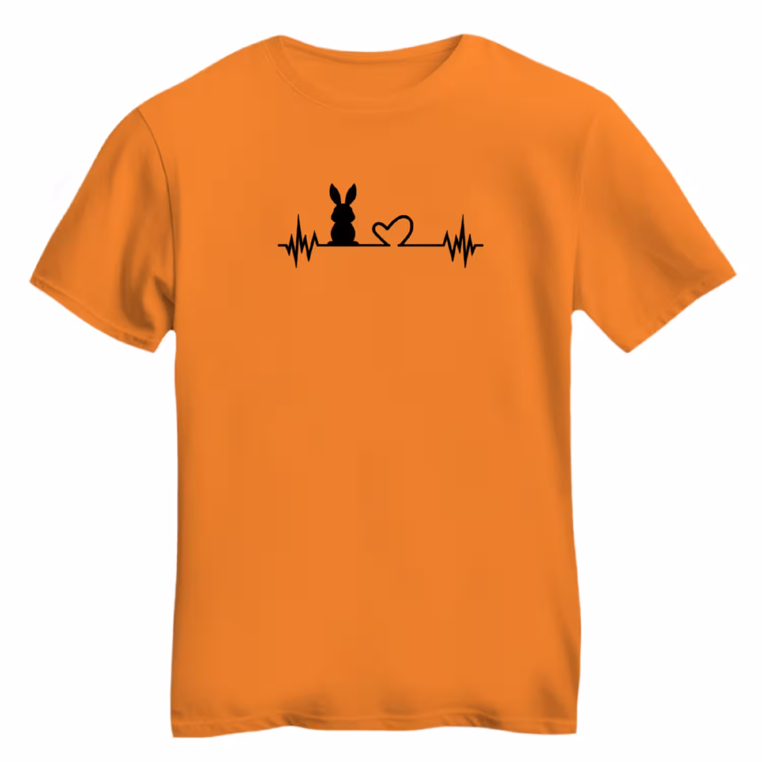 تی شرت آستین کوتاه زنانه مدل خرگوش کد 1 رنگ نارنجی