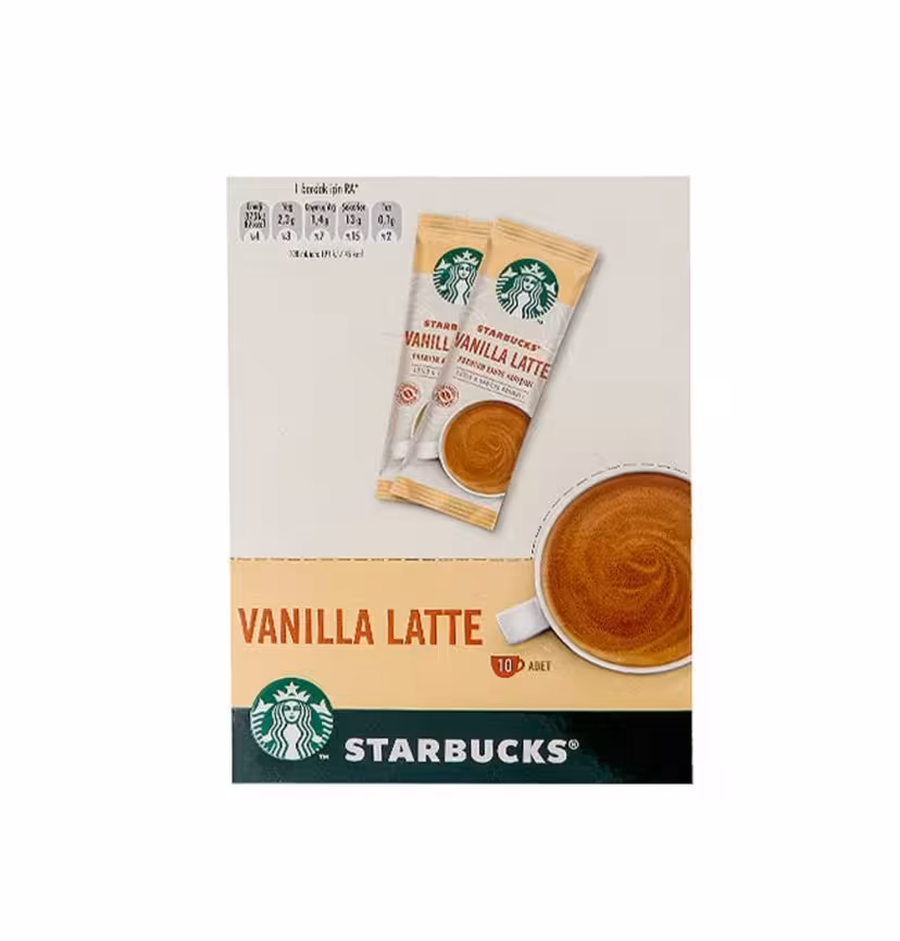 قهوه فوری وانیل لاته استارباکس بسته 10 عددی