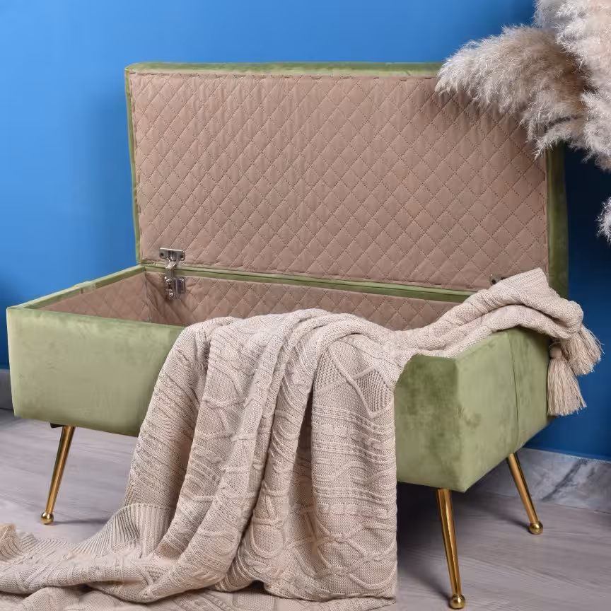 نیمکت باکس پایه فلزی ابعاد90 در40ارتفاع 45ارسال به صورت پس کرایه با تیباکس