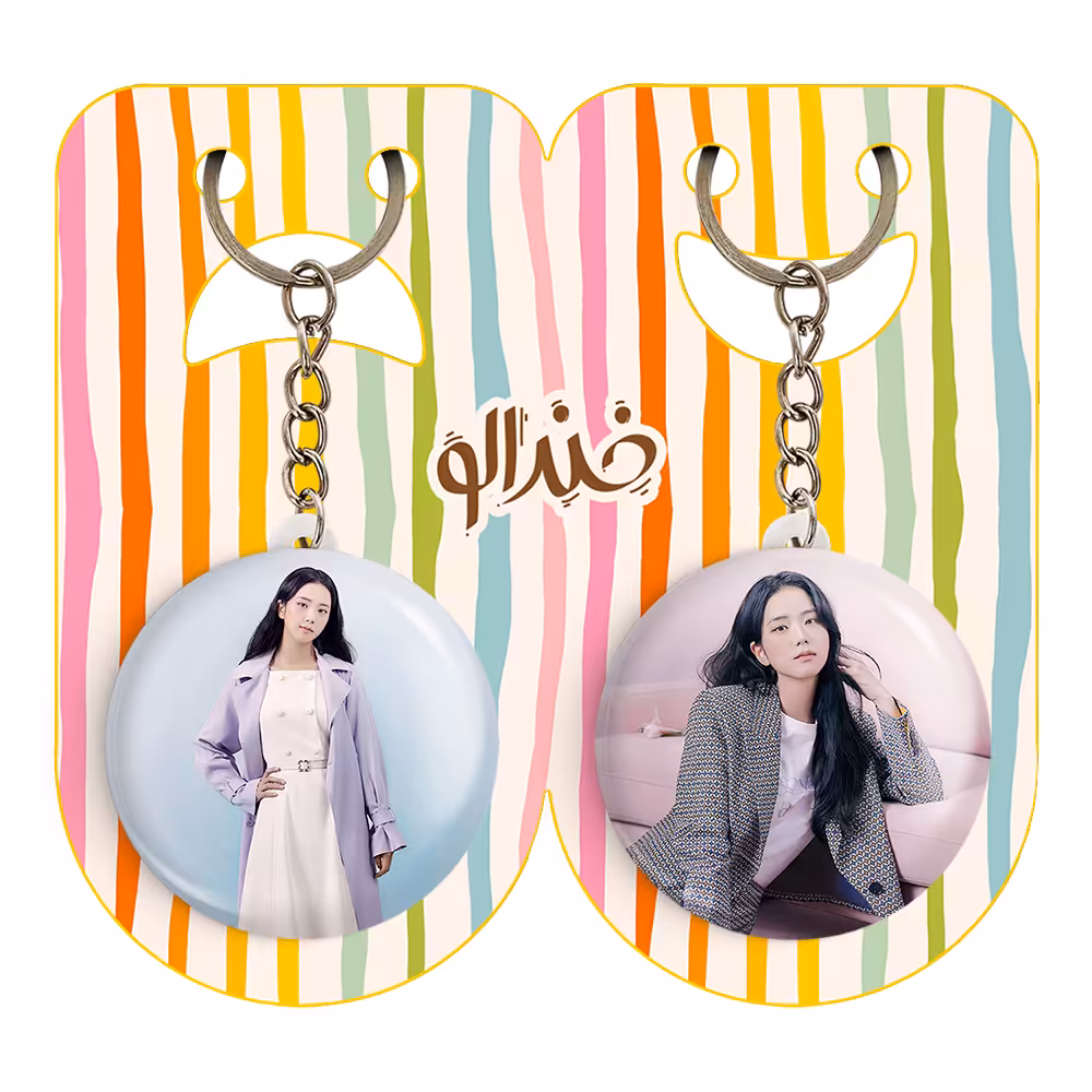 جاکلیدی خندالو مدل جیسو گروه بلک پینک کد 36113612 مجموعه 2 عددی