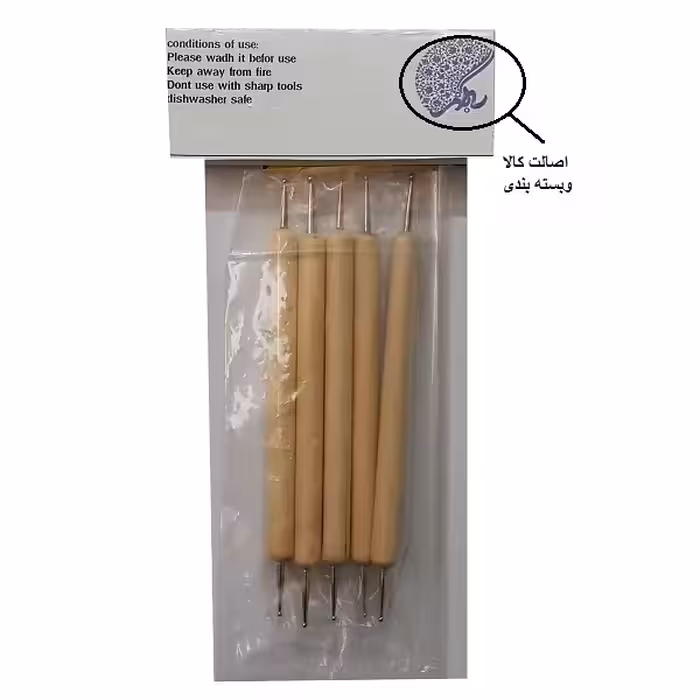 ابزار سفالگری به گز مدل داتینگ نقطه کوبی مجموعه 5 عددی
