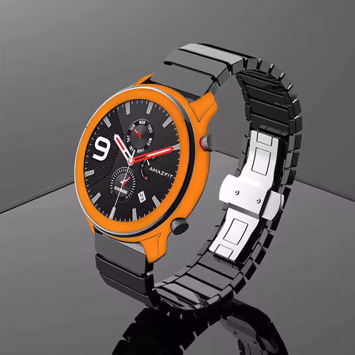 برچسب ماهوت طرح Matte Orange مناسب برای ساعت هوشمند شیایومی Amazfit GTR 47mm