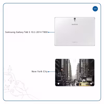 برچسب پوششی ماهوت مدل New York City مناسب برای تبلت سامسونگ Galaxy Tab S 10.5 2014 T800