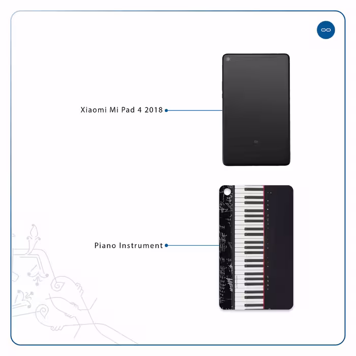برچسب پوششی ماهوت مدل Piano-Instrument مناسب برای تبلت شیائومی Mi Pad 4 2018