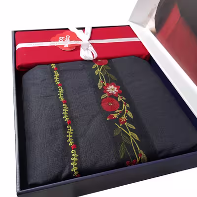 سرویس روتختی کاتن باکس مدل folk art flori تک نفره 3 تکه