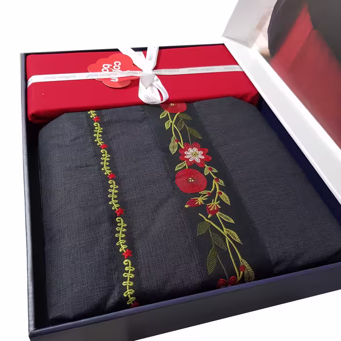 سرویس روتختی کاتن باکس مدل folk art flori تک نفره 3 تکه
