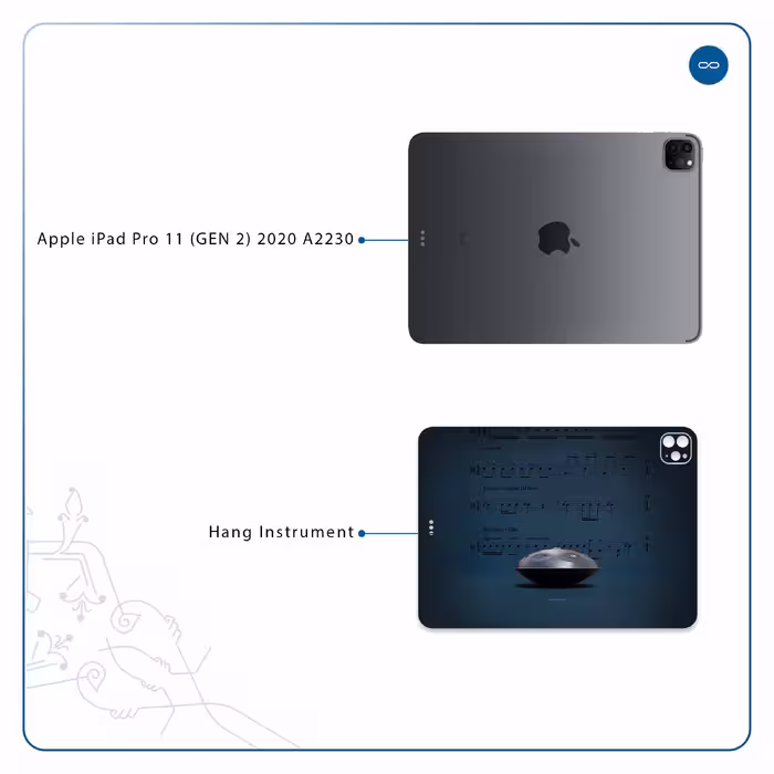 برچسب پوششی ماهوت مدل Hang Instrument مناسب برای تبلت اپل iPad Pro 11 (GEN 2) 2020 A2230