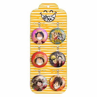 جاکلیدی خندالو مدل انیمه وان پیس کد 379A مجموعه 6 عددی