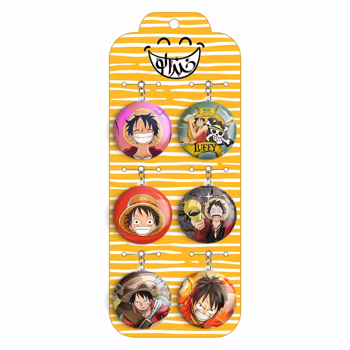 جاکلیدی خندالو مدل انیمه وان پیس کد 379A مجموعه 6 عددی