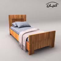 تخت خواب یکنفره اعیان مدل FH363 سایز 90x200 سانتی متر