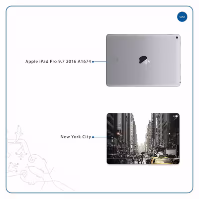 برچسب پوششی ماهوت مدل New York City مناسب برای تبلت اپل iPad Pro 9.7 2016 A1674