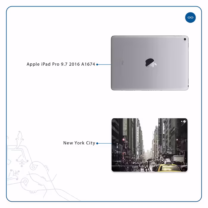 برچسب پوششی ماهوت مدل New York City مناسب برای تبلت اپل iPad Pro 9.7 2016 A1674