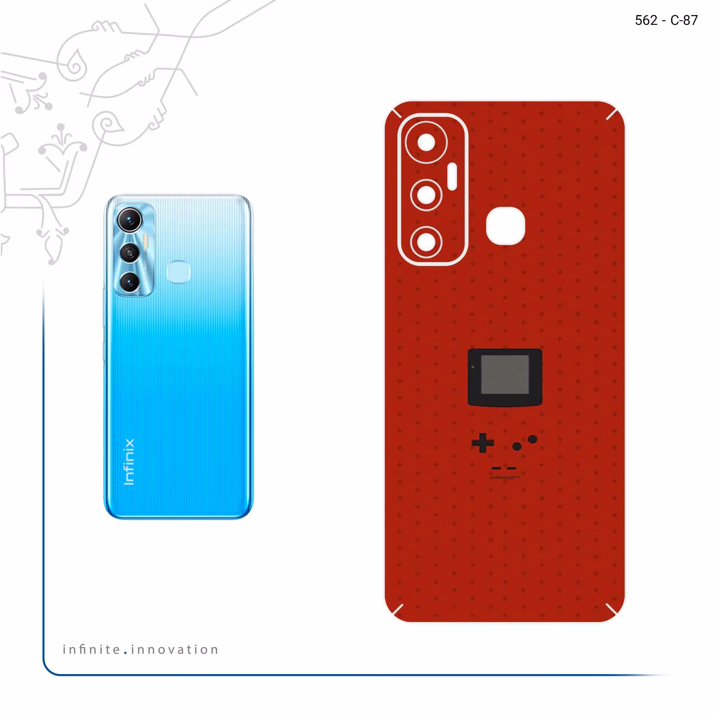 برچسب پوششی ماهوت مدل Minimal GameBoy Icon مناسب برای گوشی موبایل اینفینیکس Hot 11