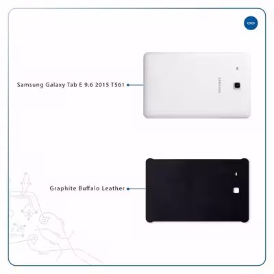 برچسب پوششی ماهوت مدل Graphite Buffalo Leather مناسب برای تبلت سامسونگ Galaxy Tab E 9.6 2015 T561