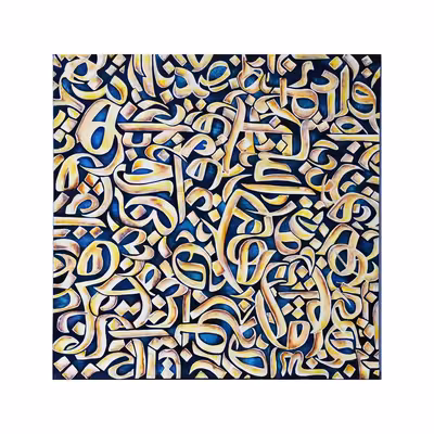 تابلو نقاشی خط طرح اسماءالحسنی مدل GAM259 مجموعه 2 عددی