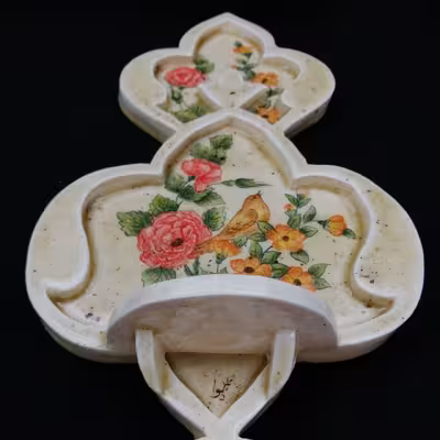 جاشمعی سرامیکی هیوا طرح دیواری گل و مرغ کد 11114686