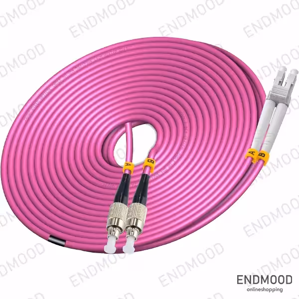 پچ کورد فیبر نوری 5 متری داپلکس نگزنس Nexans OM4 LC-FC