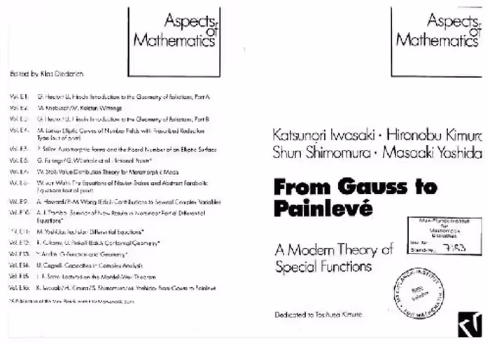 خرید و دانلود نسخه کامل کتاب From Gauss to Painleve: a modern theory of special functions